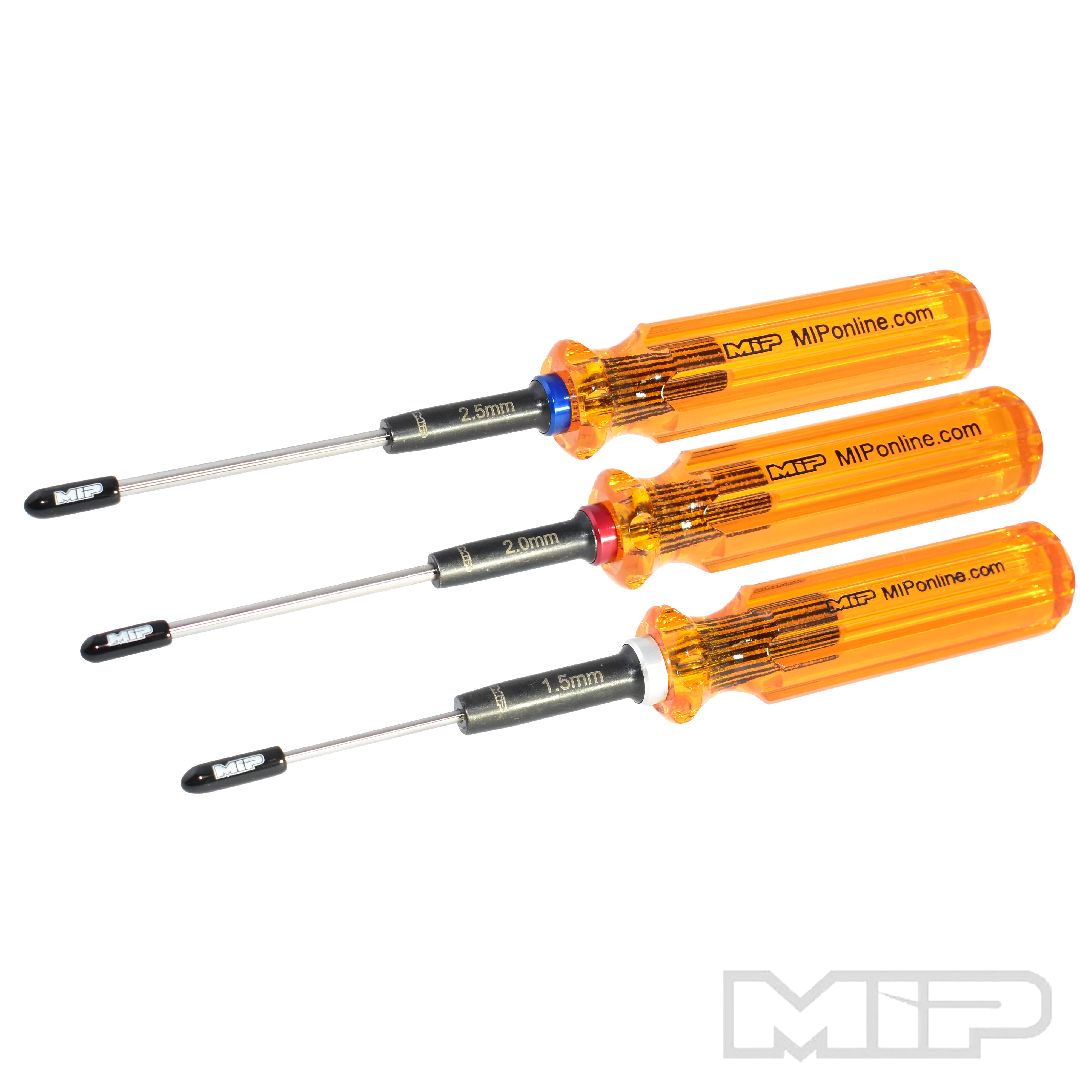 MIP Hex Driver Wrench Set Gen 2, Metric (3),1.5mm, 2.0mm, & 2.5mm