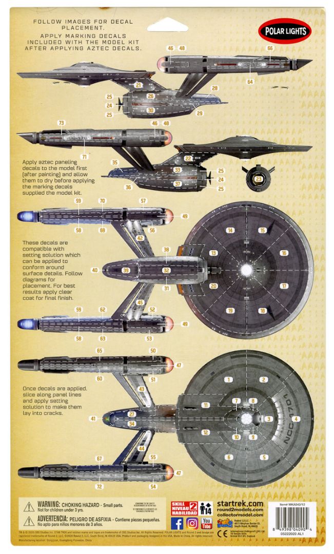 MKA 1/1000 Star Trek Discovery U.S.S. Enterprise Decal Set