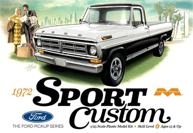 Moebius 1972 Ford Sport Custom Pickup 1/25 Model Kit - Click Image to Close