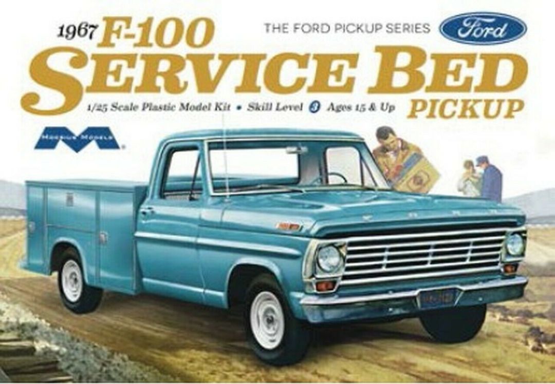 Moebius 1967 Ford F100 Service Bed 1/25 Model Kit - Click Image to Close