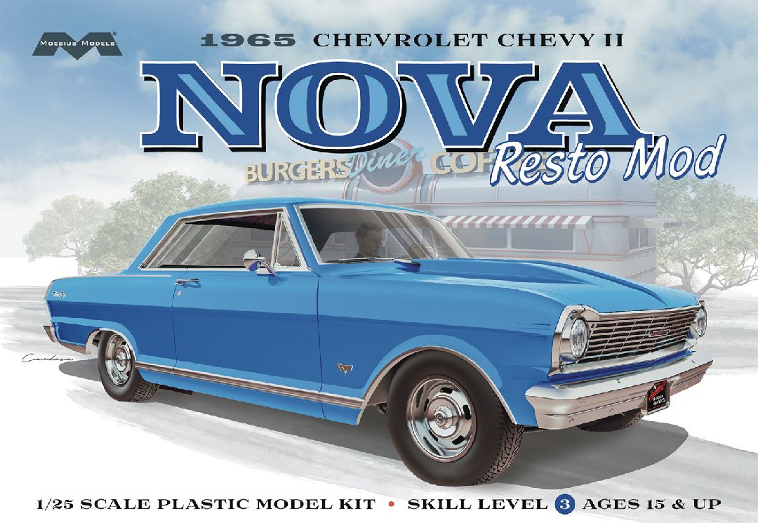 Moebius 1965 Chevy II Nova Resto Mod 1/25 Model Kit