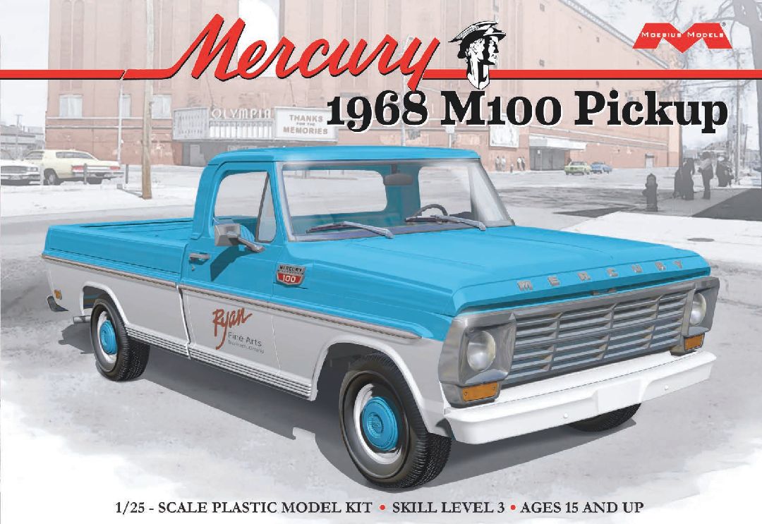 Moebius 1968 Mercury M100 Pickup 1/25 Model Kit