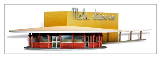 Moebius Mel's Drive In Finished Model - Click Image to Close