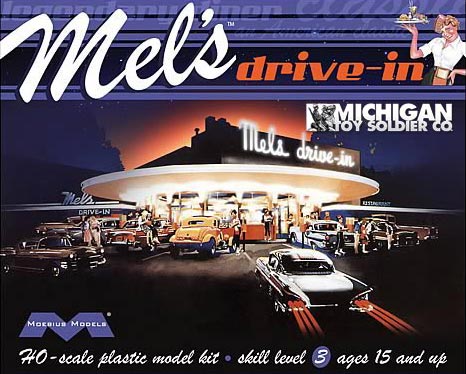 Moebius Mels Drive In HO Scale Model Kit - Click Image to Close