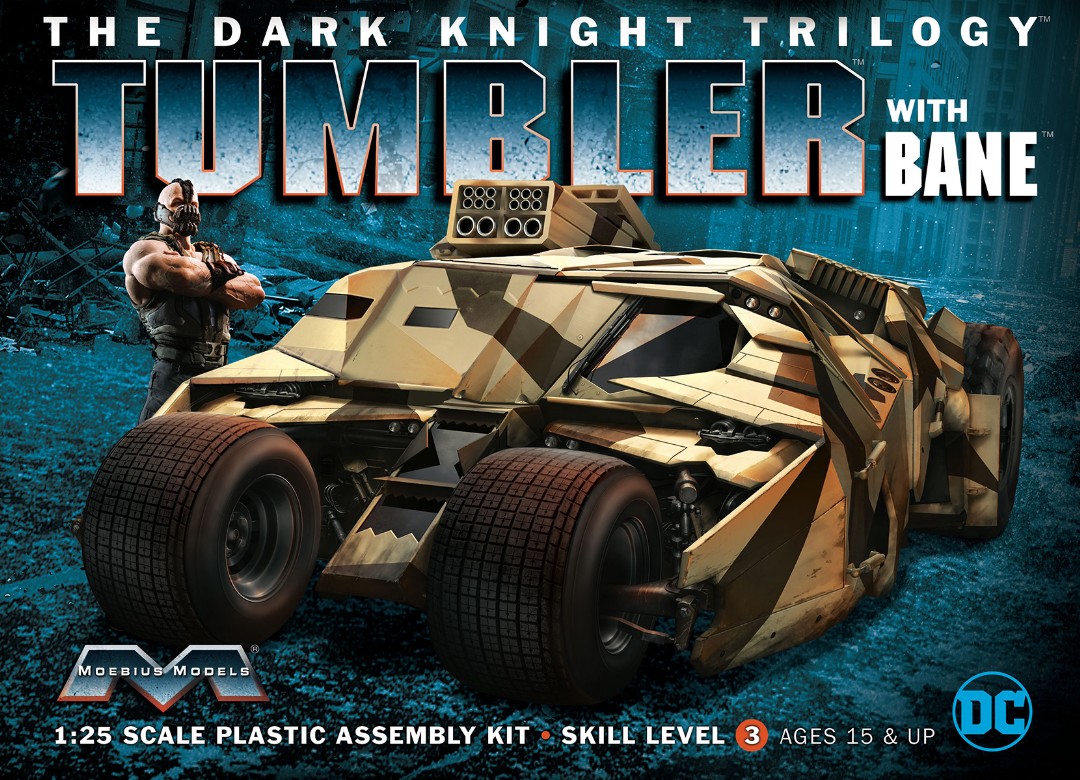 Moebius Dark Knight Armored Tumbler with Bane 1/25 Model Kit