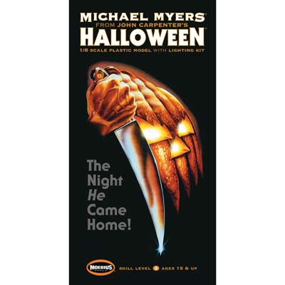 Moebius Halloween Michael Myers with LED Pumpkin 1/8 Model Kit - Click Image to Close