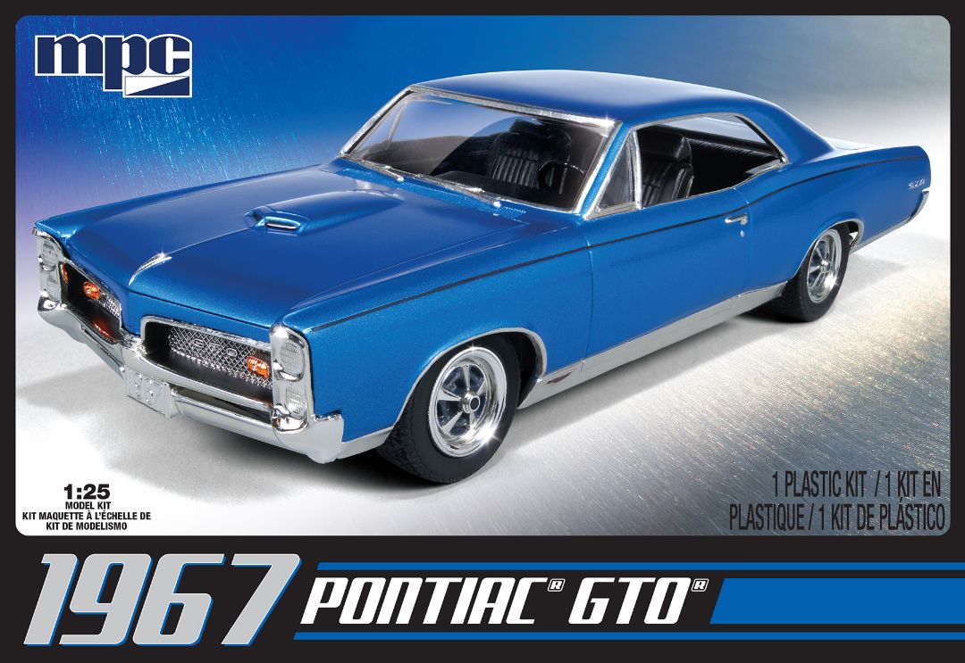 MPC 1967 Pontiac GTO Molded in White 1/25 Model Kit (Level 2) - Click Image to Close