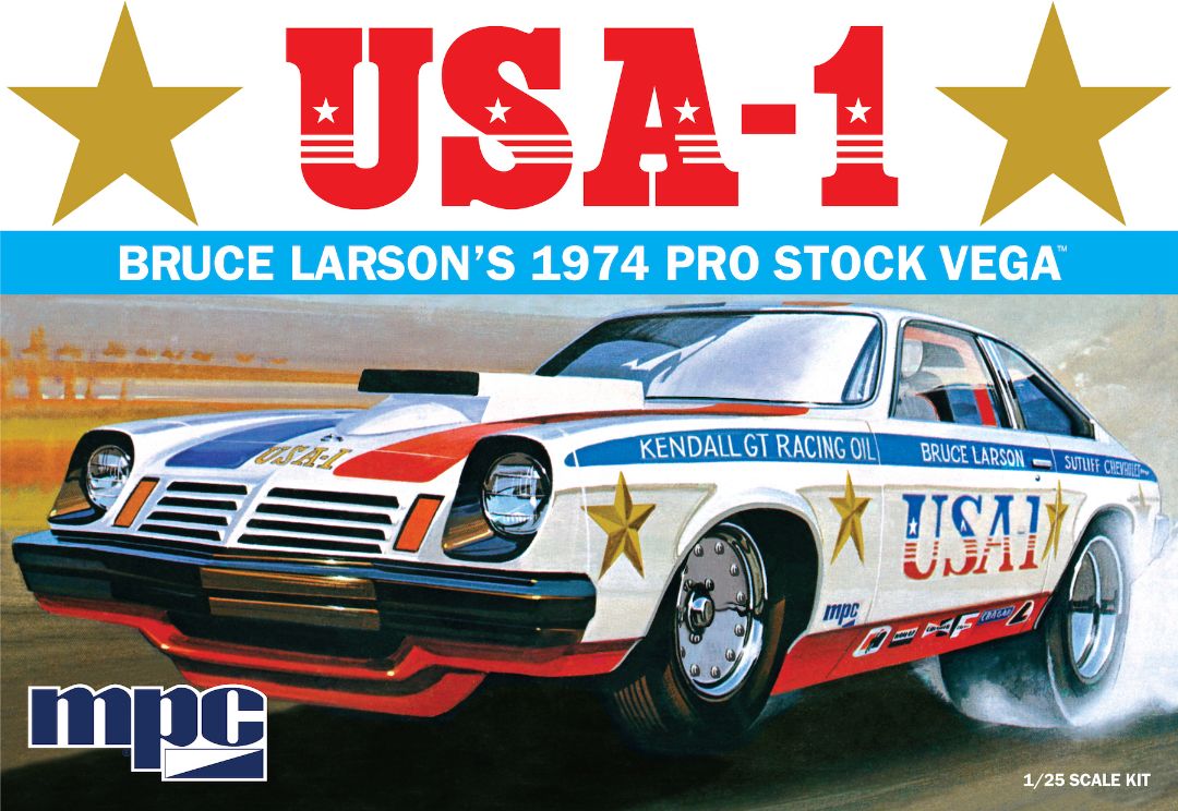 MPC Bruce Larson USA-1 Pro Stock Vega 1/25 Model Kit (Level 2)