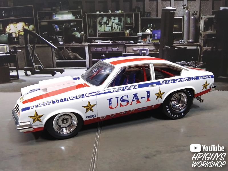 MPC Bruce Larson USA-1 Pro Stock Vega 1/25 Model Kit (Level 2) - Click Image to Close