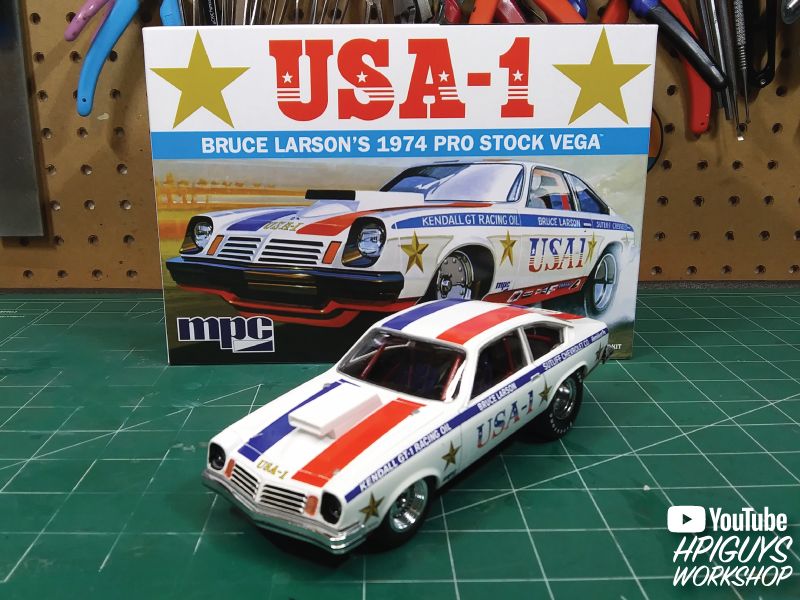 MPC Bruce Larson USA-1 Pro Stock Vega 1/25 Model Kit (Level 2) - Click Image to Close