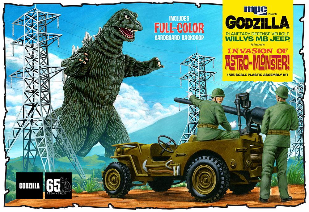 MPC Godzilla Army Jeep 1/25 Model Kit (Level 2)