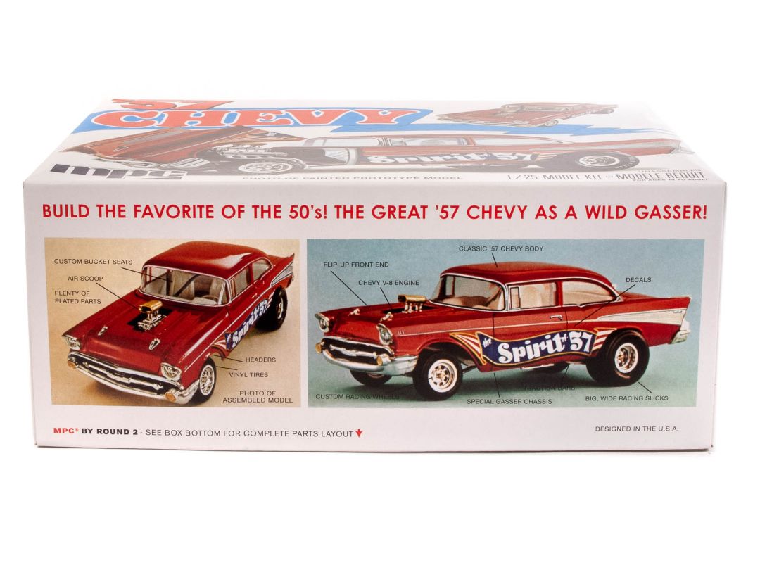 MPC 1957 Chevy Flip Nose Spirit of 57 1/25 Model Kit (Level 2) - Click Image to Close