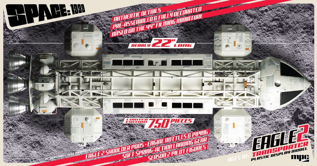 MPC Space: 1999 Eagle II Display Model 1/48 Model Kit (Level 1)