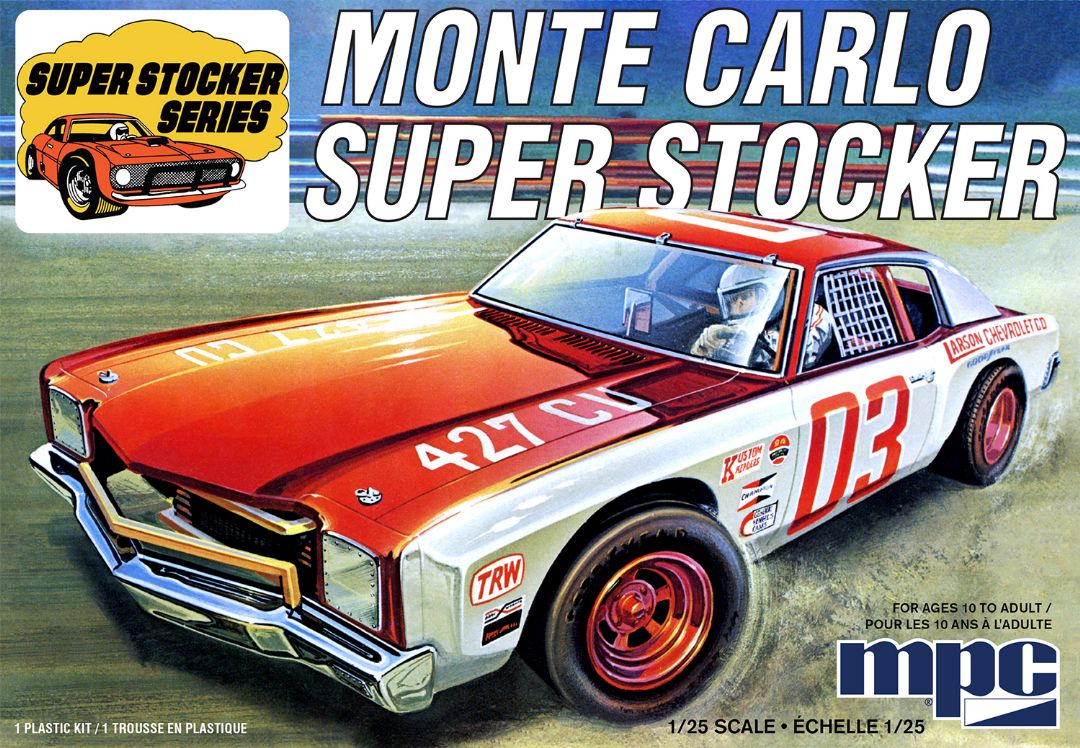 MPC 1971 Chevy Monte Carlo Super Stocker 2T 1/25 Model Kit