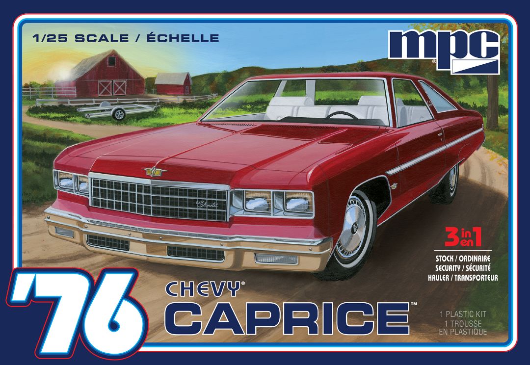 MPC 1/25 Scale 1976 Chevy Caprice w/Trailer 2T