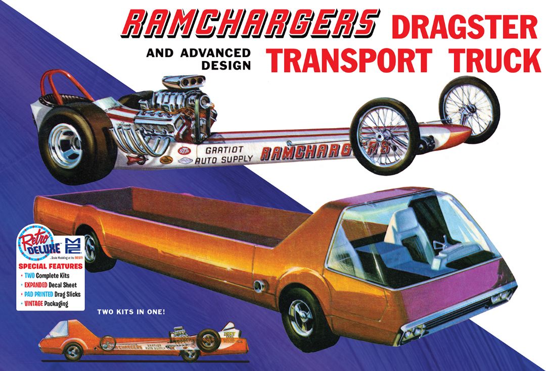 MPC Ramchargers Dragster & Transporter Truck 1/25 (Level 2) - Click Image to Close