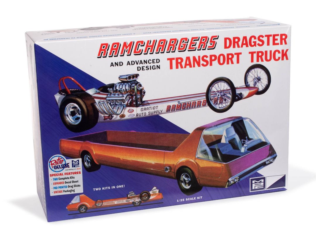 MPC Ramchargers Dragster & Transporter Truck 1/25 (Level 2)