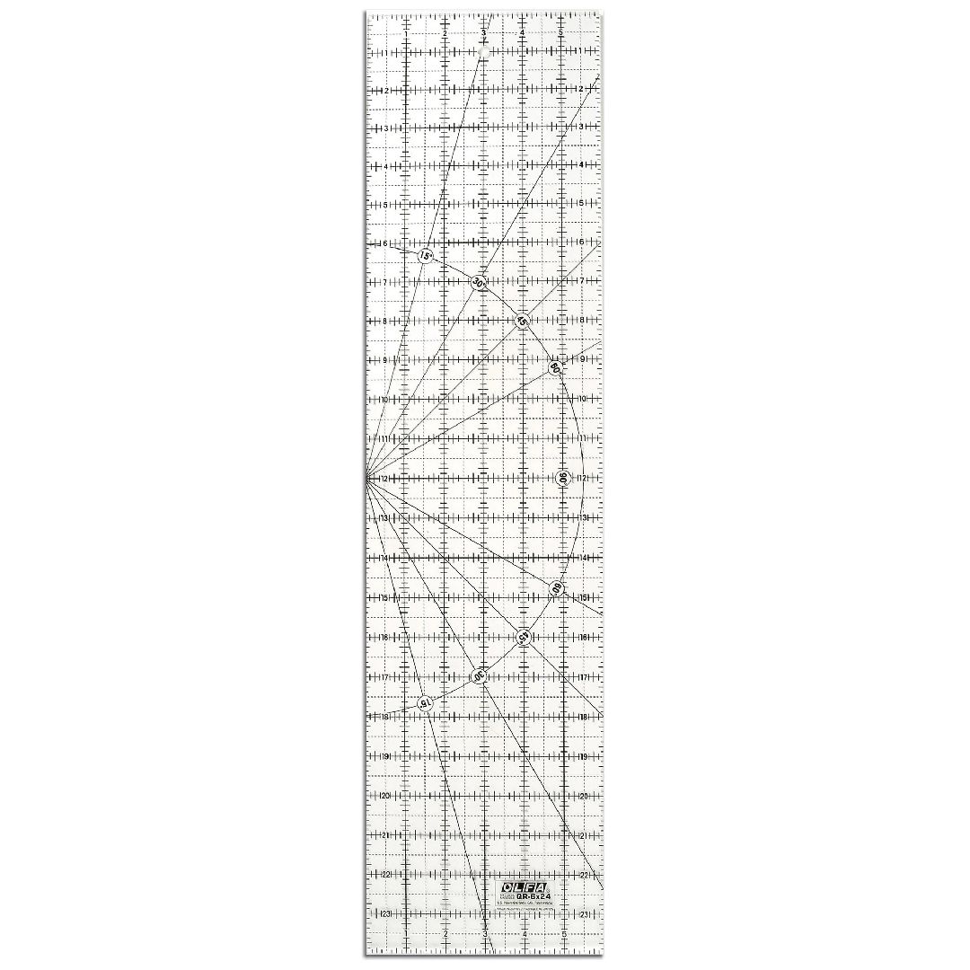 OLFA QR-6x24 6 x 24" Frosted Acrylic Ruler (1)