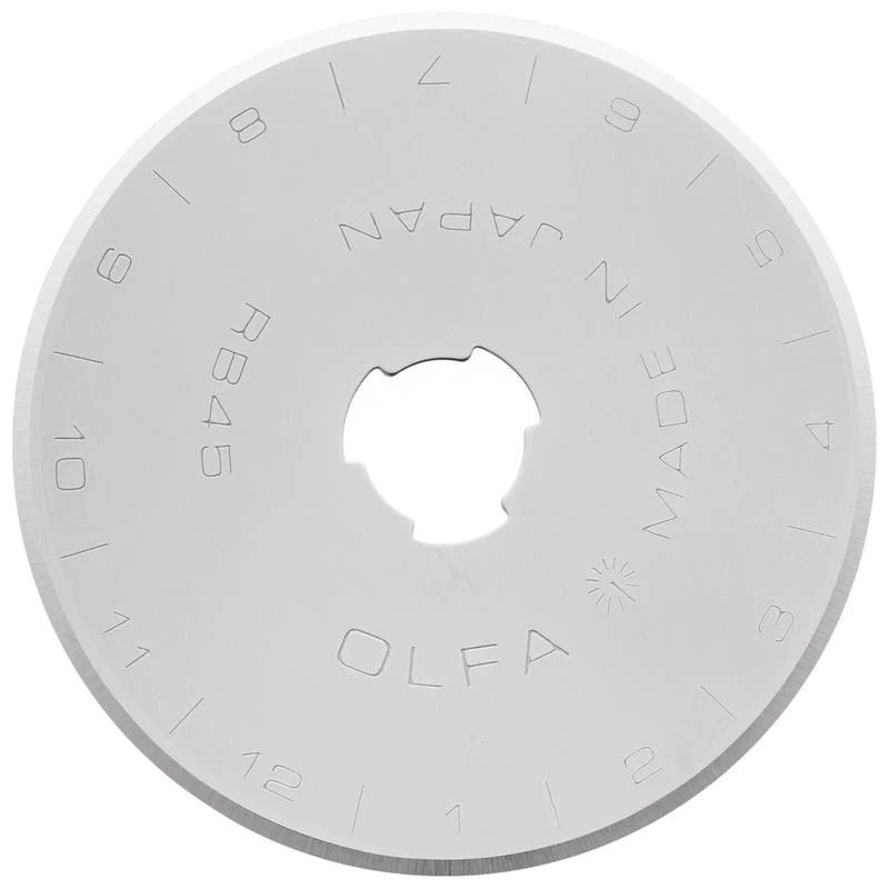 OLFA 45mm RB45-2 Tungsten Steel Rotary Blade (2 Blades/Pk)-6 Pk - Click Image to Close