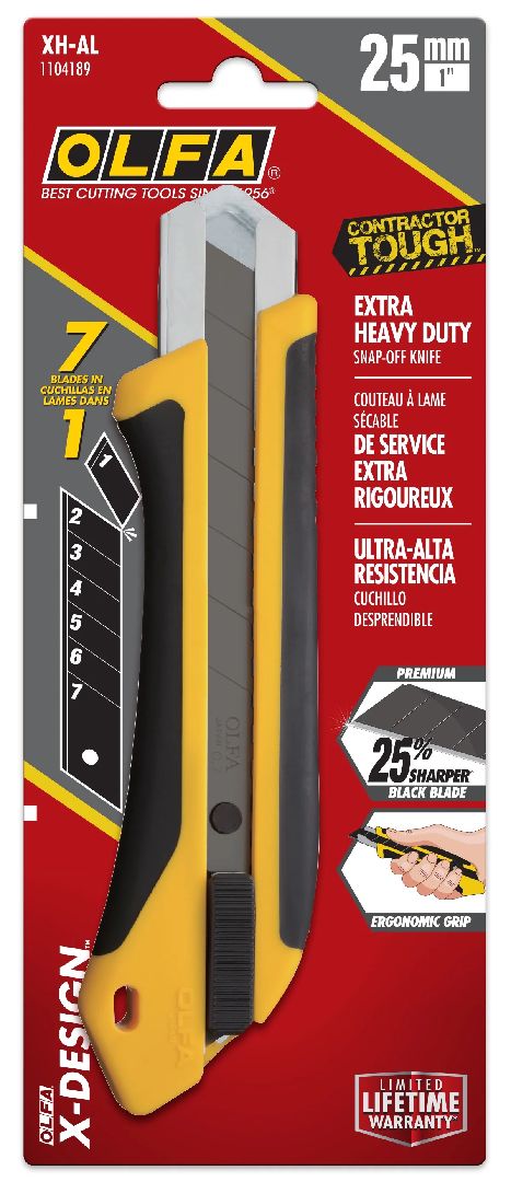 OLFA 25mm XH-AL Fiberglass Auto-Lock Utility Knife (1)