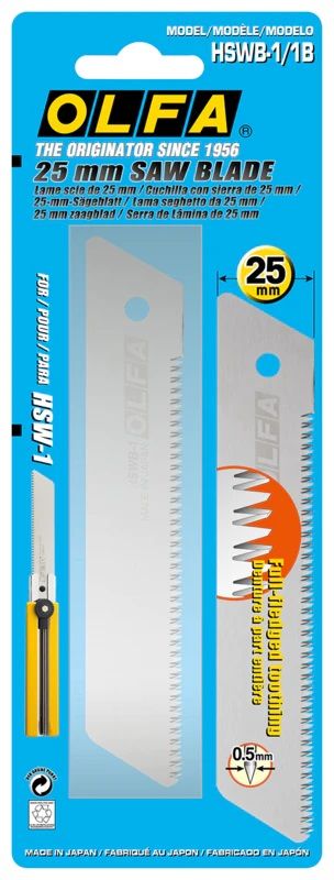 OLFA 25mm HSWB-1/1B Saw Blade (1 Blade per Pack) - 6 Pack - Click Image to Close