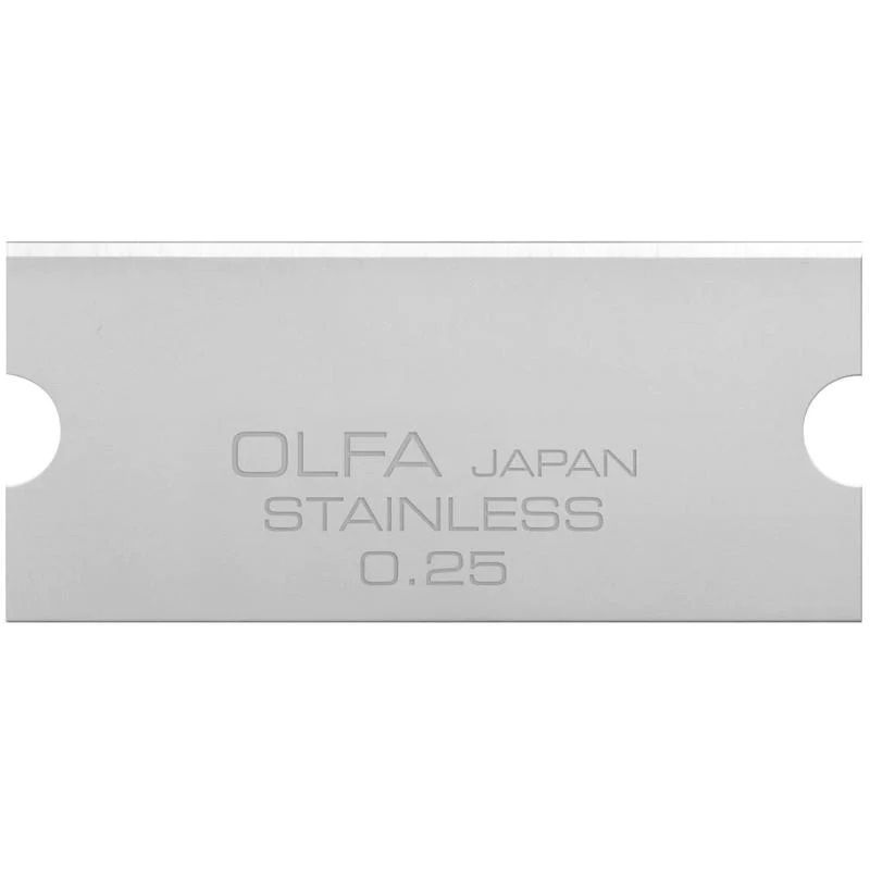 OLFA 40mm GSB-2S/6B Stainless Steel Glass Scraper Blades (6 Blades per Pack) - 6 Pack