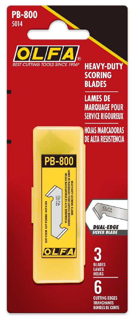 OLFA PB-800 Plastic, Laminate Replc Blades (3 Blades/Pk) -6 Pack - Click Image to Close