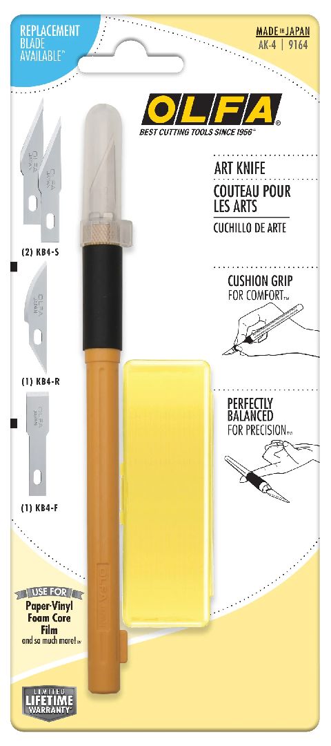 OLFA No.11 AK-4 Art Knife w/ Cushioned Grip (1) - 6 Pack