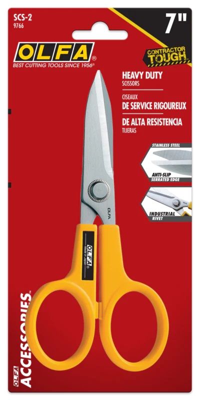 OLFA SCS-2 7" Serrated-Edge Stainless Steel Scissors (1) - Click Image to Close