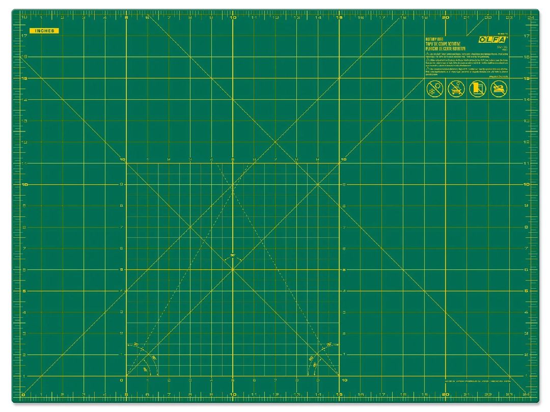 OLFA RM-SG 18x24" Double Sided Rotary Mat (1) Green