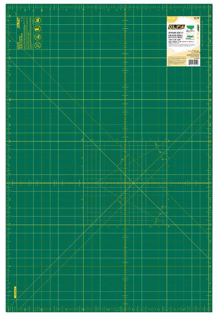 OLFA RM-MG 24x36" Double Sided Rotary Mat (1) Green - Click Image to Close