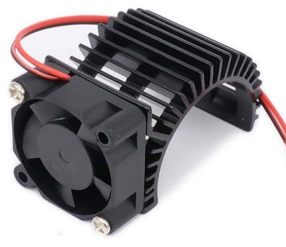 On Point Motor Heat Sink - Side Mount Fan - 5V with JR Connector - Black