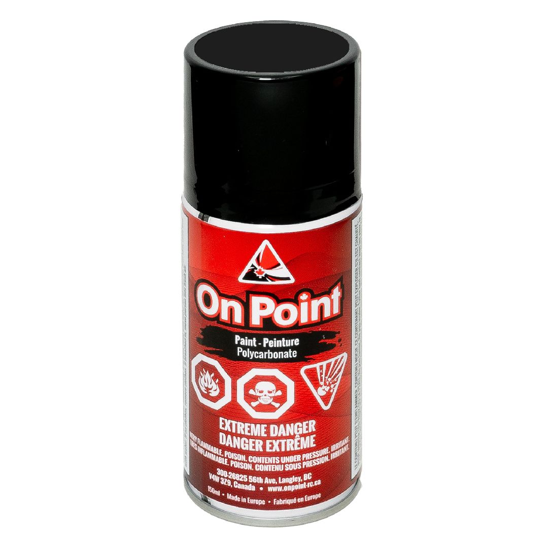 On Point 150ml RC Spray Paint - Pure Black - Click Image to Close