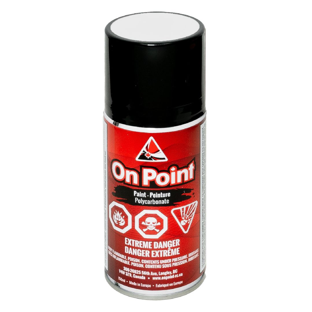 On Point 150ml RC Spray Paint - Metallic White - Click Image to Close