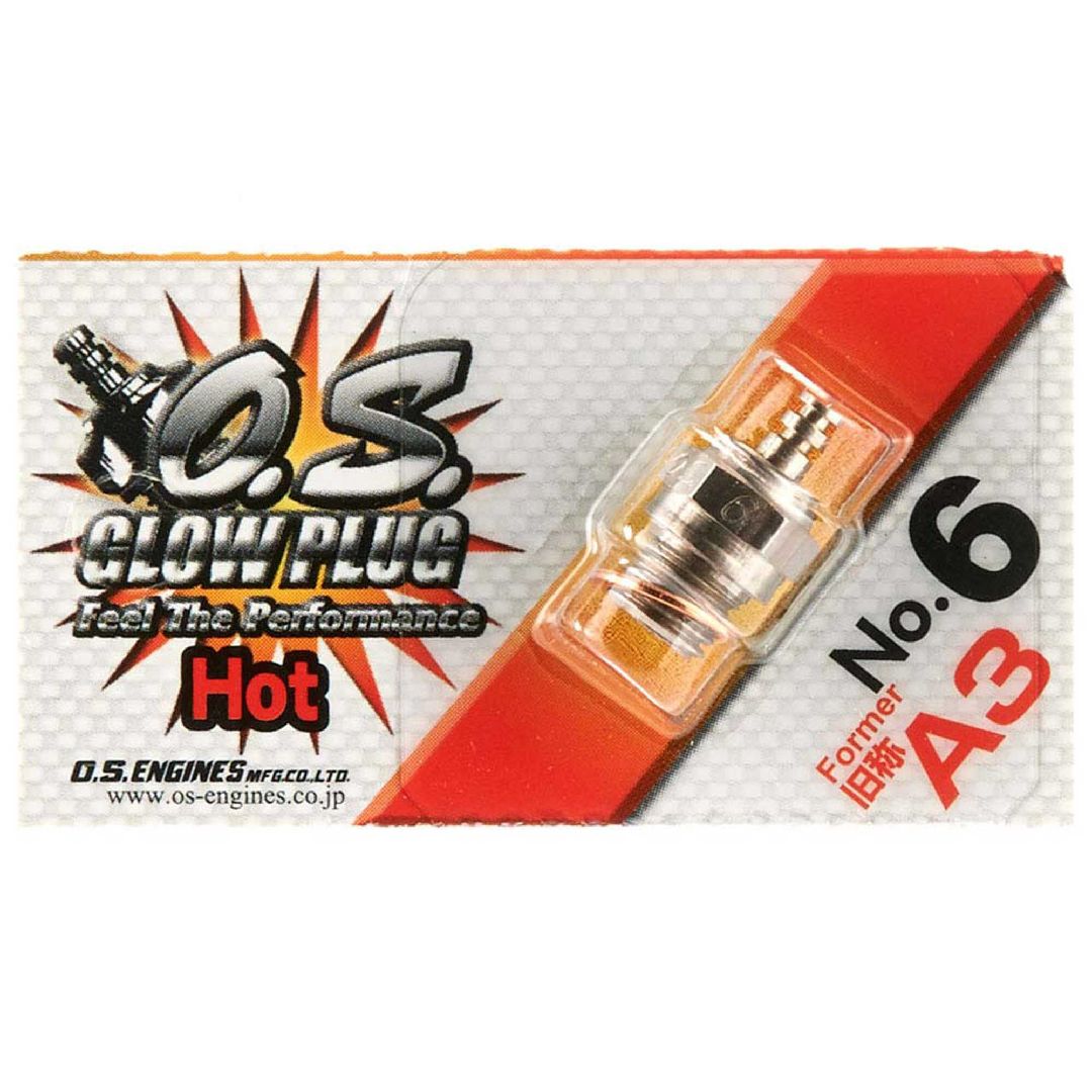 OS Engines 71605300 #6 A3 Glow Plug Hot Air