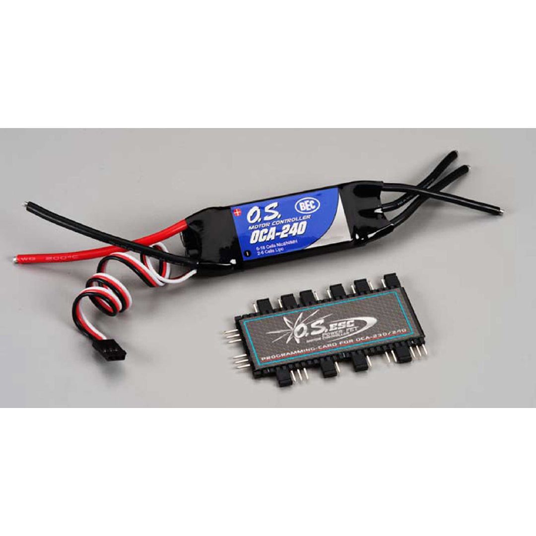 OS Engines 52020041 OCA-240 40A 25V ESC w/ OCP-2 Prog Card