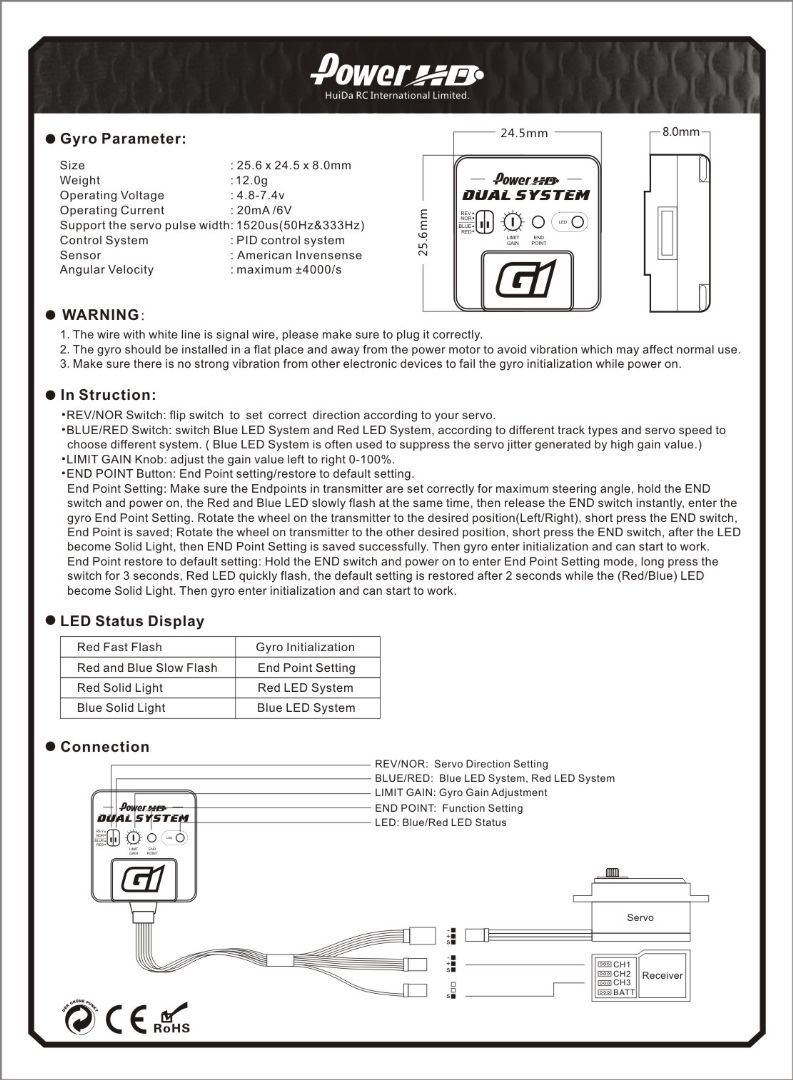 Power HD Gyro G1 - Silver