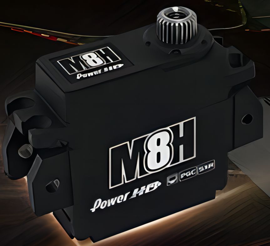 Power HD M8H Low Profile High Voltage Coreless Servo - 8.5KG 0.065 Sec @8.4V, 18.0g Can Be Used in 1/12 Pan Car, RC Plane And Other Models