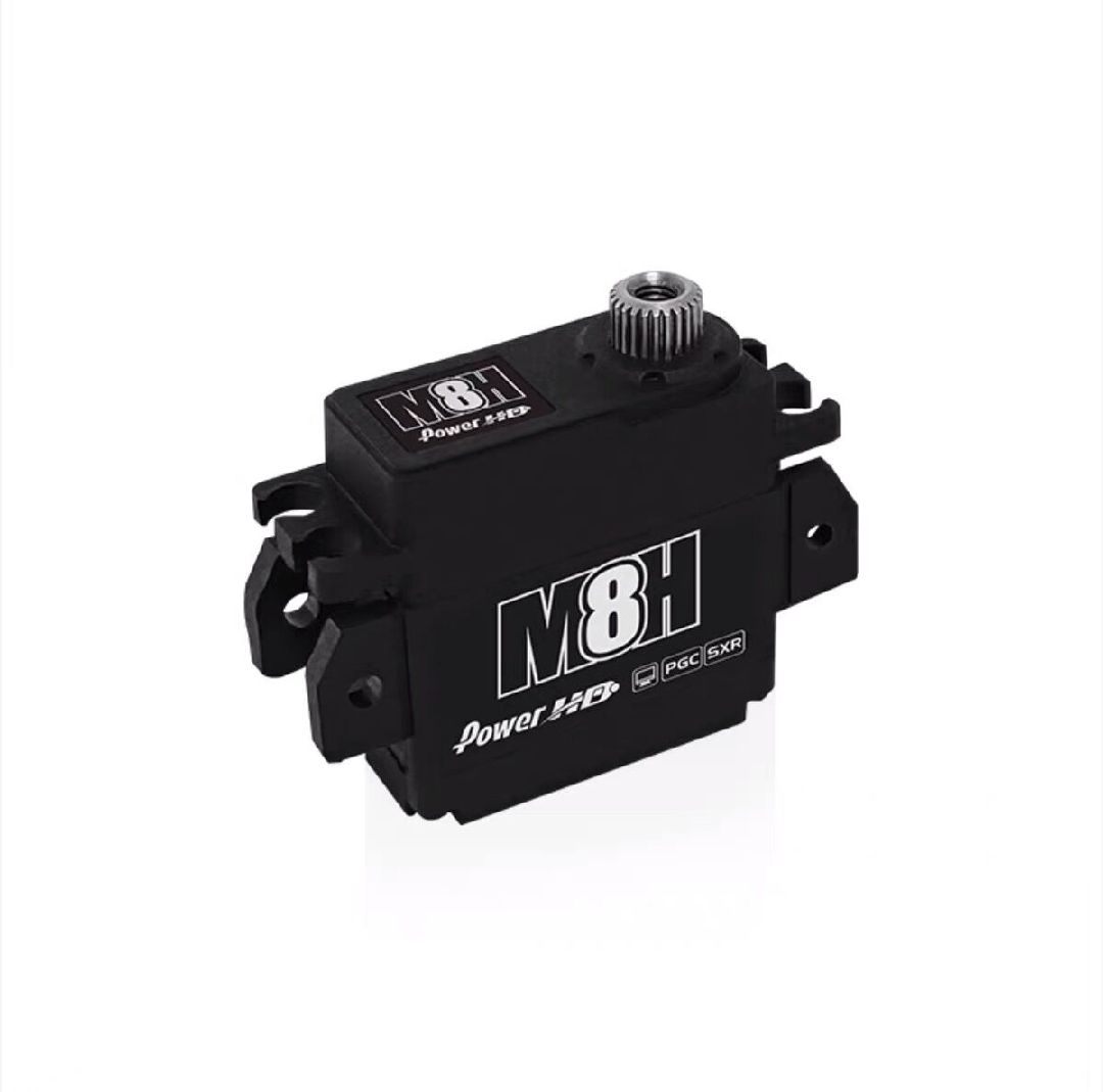 Power HD M8H Low Profile High Voltage Coreless Servo - 8.5KG 0.065 Sec @8.4V, 18.0g Can Be Used in 1/12 Pan Car, RC Plane And Other Models