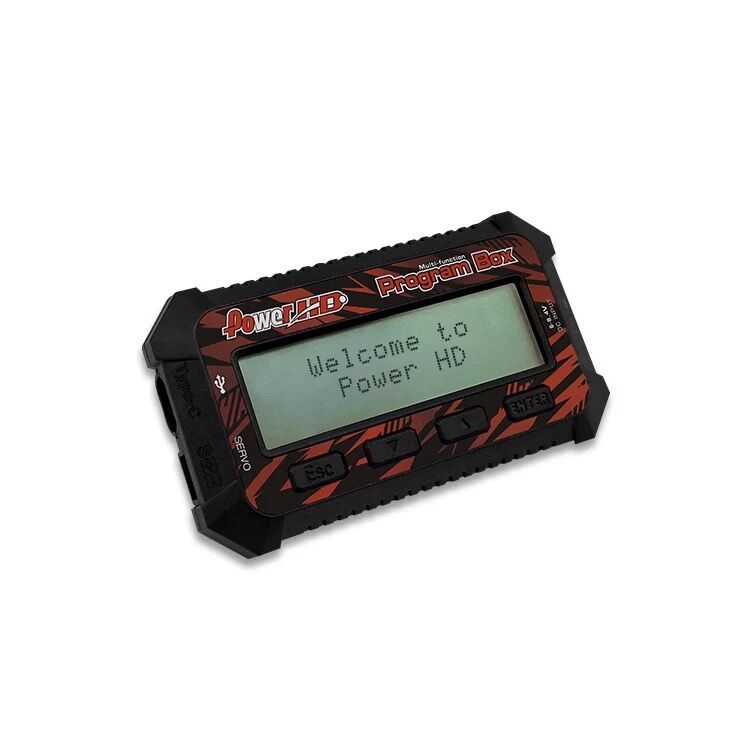 Power HD Programmer for PGB & PGC Series Servos. Only the latest versions of the following servos are programmable. PGB: S15, S25, S35, S50 & PGC: D12, D15, A-40CHV, A-50CHV, WH-20MG, WH-30MG, WH-40MG. These servos will have the PGB or PGC symbol on them. Please refer to pictures below.