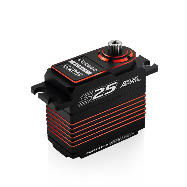 Power HD Storm S25 HV Brushless Digital Servo w/Titanium Gears 30.0KG 0.055sec@8.4V - Red