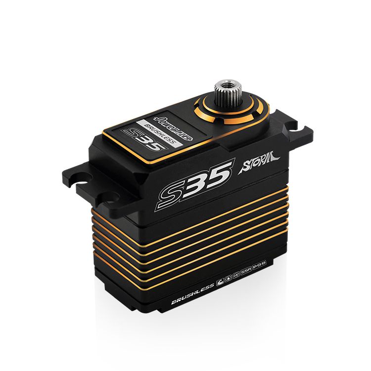 Power HD Storm S35 HV Brushless Digital Servo w/Titanium Gears 35.0KG 0.070sec@8.4V - Gold