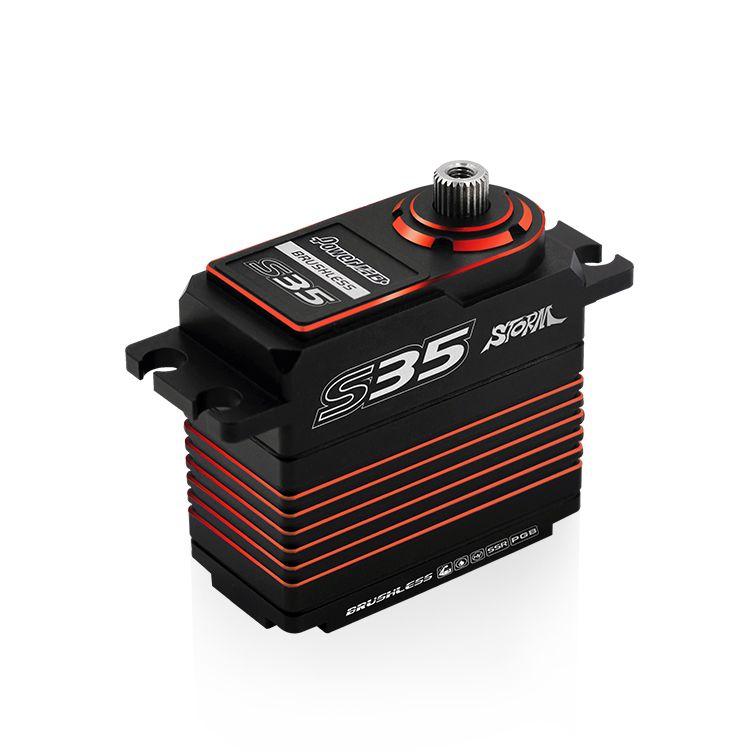 Power HD Storm S35 HV Brushless Digital Servo - Red - Click Image to Close