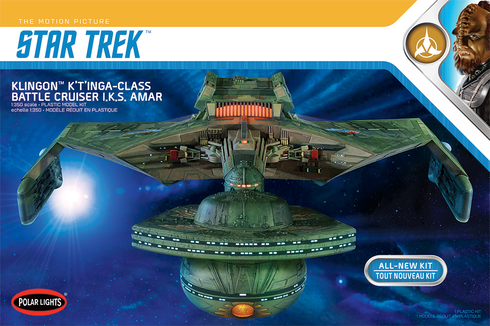 Polar Lights Star Trek Klingon K't'inga 1/350 Model Kit (Lvl 2) - Click Image to Close
