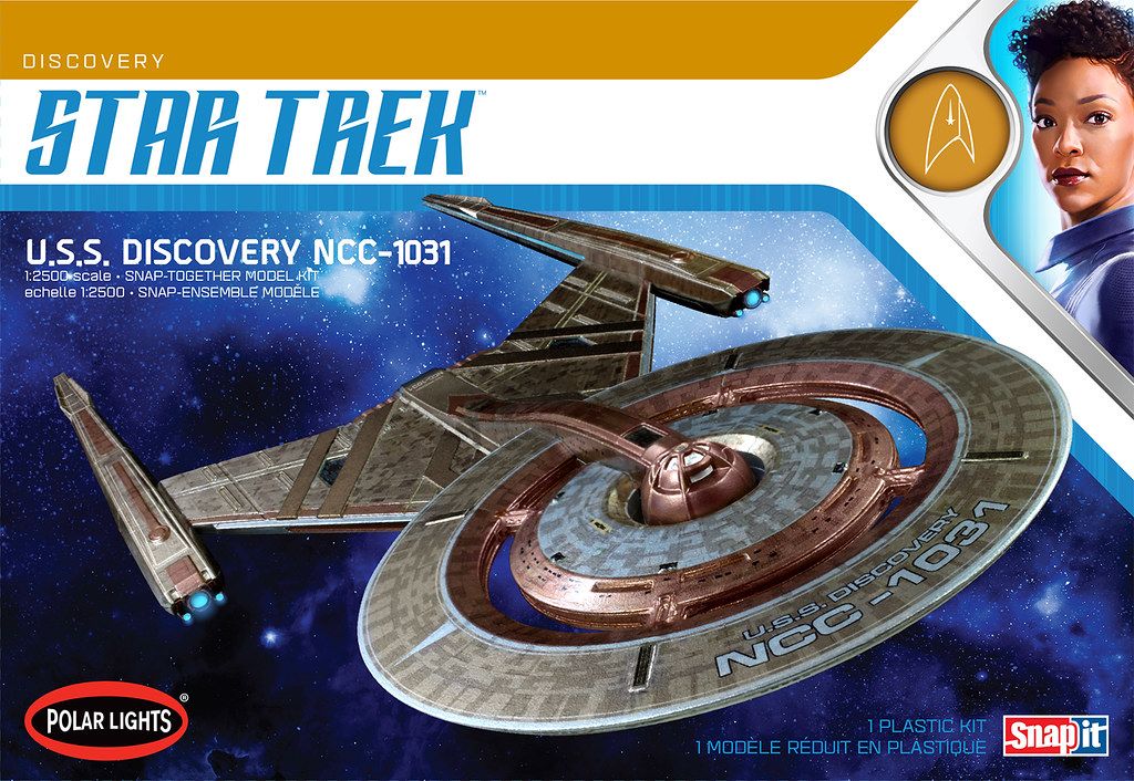 Polar Lights Star Trek U.S.S. Discovery 2T 1/2500 Model Kit (Le - Click Image to Close