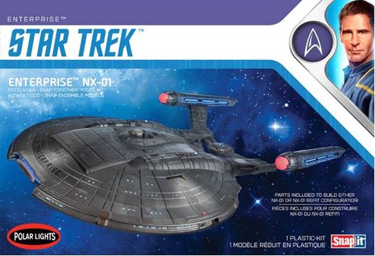 Polar Lights Star Trek NX-01 Enterprise (Snap) 2T 1/1000 Model - Click Image to Close