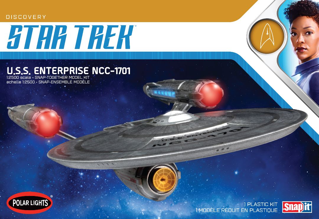 AMT Star Trek Discovery USS Enterprise Snap 2T 1/2500 Model Kit (Level 2)