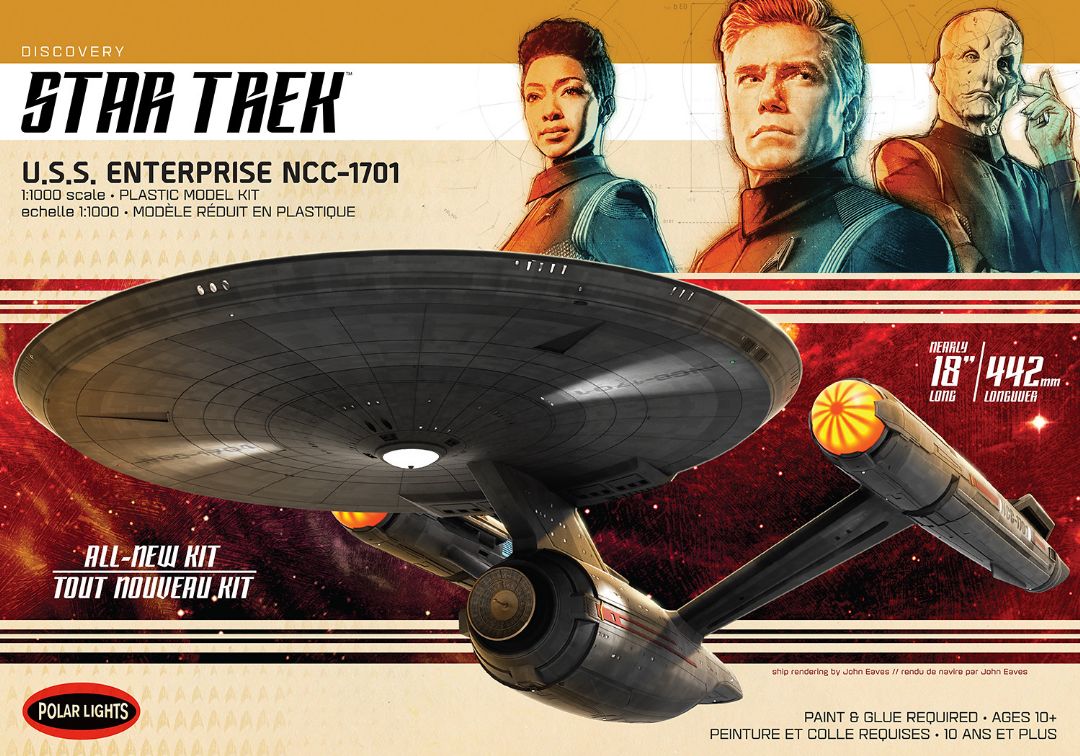 AMT Star Trek Discovery USS Enterprise 2T 1/1000 Model Kit (Level 2)