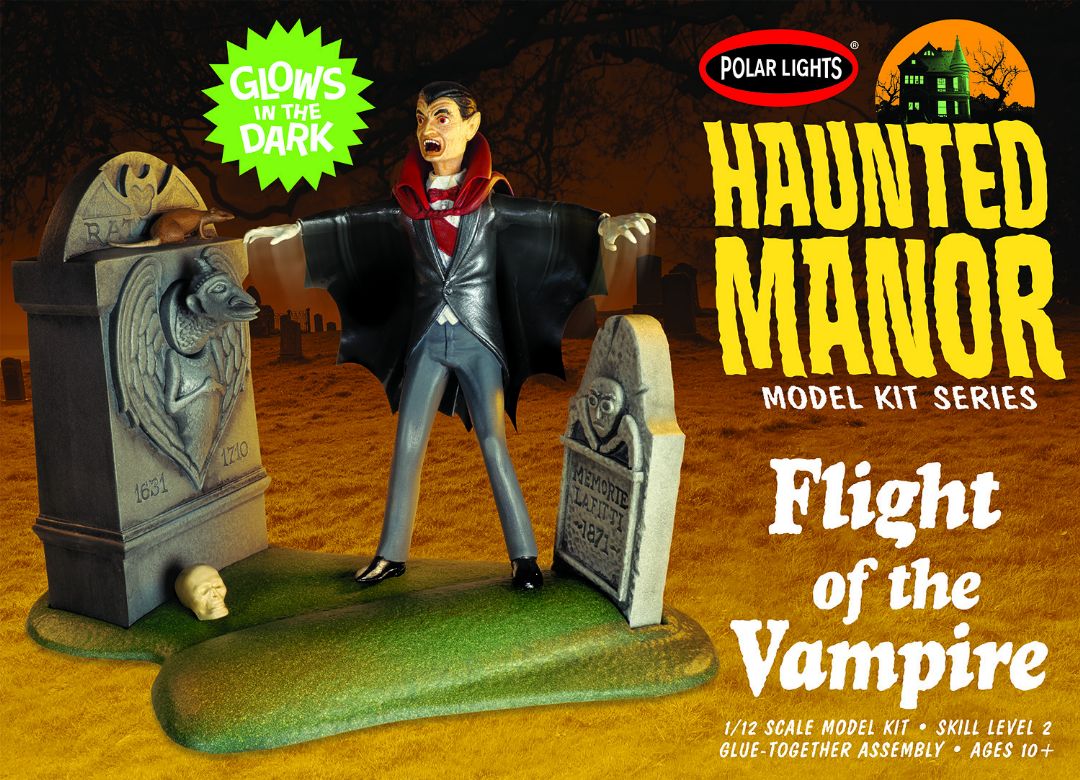 Polar Lights Haunted Manor: Flight of the Vampire 1/12 Model Kit - Click Image to Close
