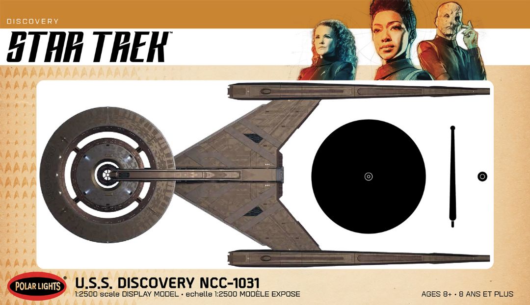 Polar Lights Star Trek Discovery U.S.S. Discovery Prebuilt Display Model 2T 1/2500 (Level 1)